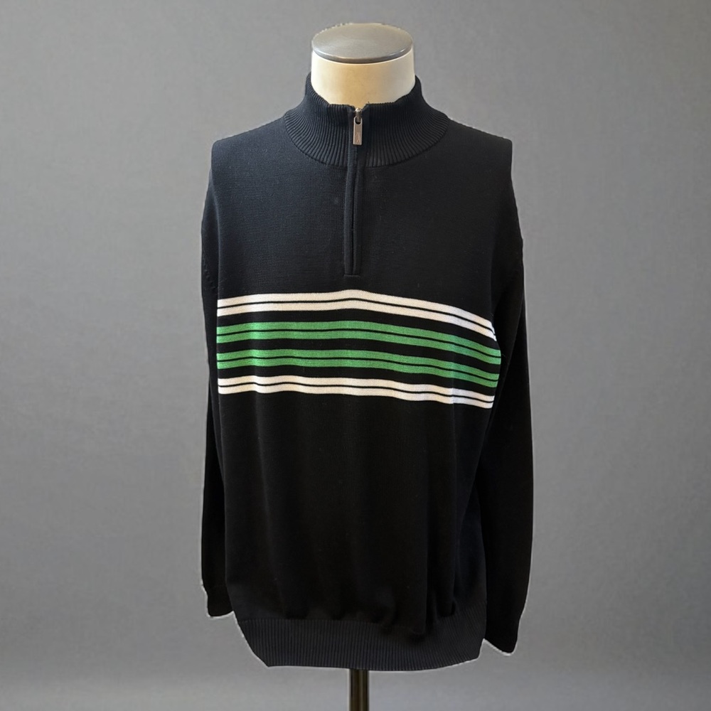 New! Bobby Jones Golf Peruvian Pima Cotton Quarter Zip Pullover Sweater Large